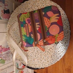 Lily Bloom tropical fruit print mini shoulder bag.